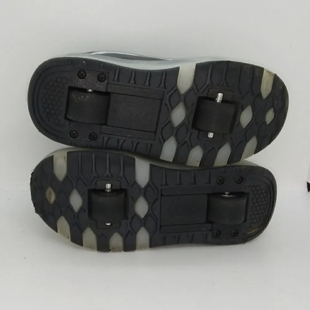 Aimoge Boys Pre-owned Black w/White Accents Roller Skate Sneakers - sz. 13C